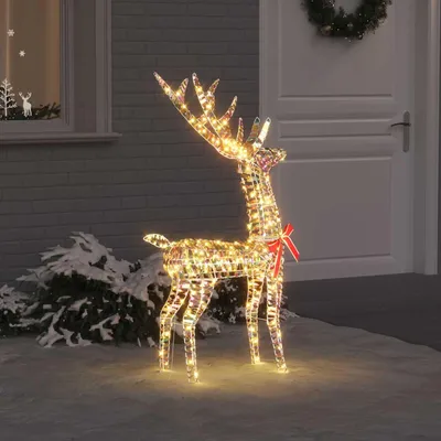 Produktbild von vidaXL 3D Rentier mit 140 LEDs Warmweiß 128 cm PET