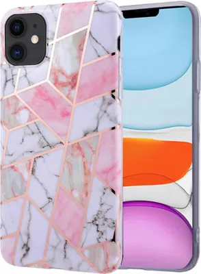 Immagine prodotto di Custodia per Apple iPhone 11 in silicone colorato rosa marmorizzato A2111