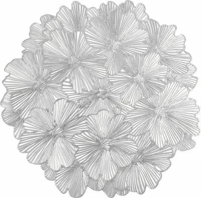 Image de Eurofirany Dessous de verre de table 38 cm rond argent Décoration
