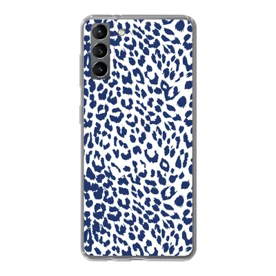 Produktbild von MuchoWow® Handyhülle Schutzhülle Hülle für Samsung Galaxy S21 Plus Panther Druck - Blau - Abstrakt Silikon Softcase Handy Hülle - Handy-Tasche