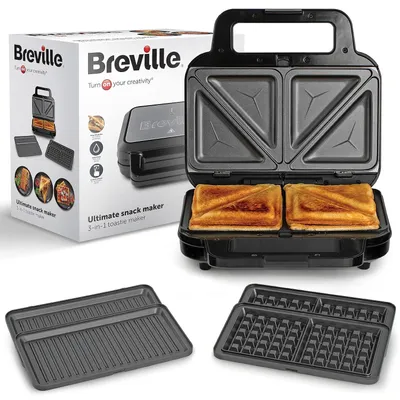 Image de Grille-pain Breville VST098X 3 en 1 Triangles Gaufres Panini/Grill 900 W