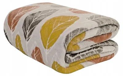 Produktbild von DOMAREX Louisana Kuscheldecke Motiv Blätter 150x200 cm