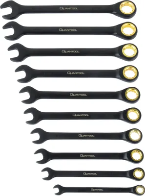 Immagine prodotto di QUANTOOL Chiave ad anello a cricchetto aperta Q25210 10 pz