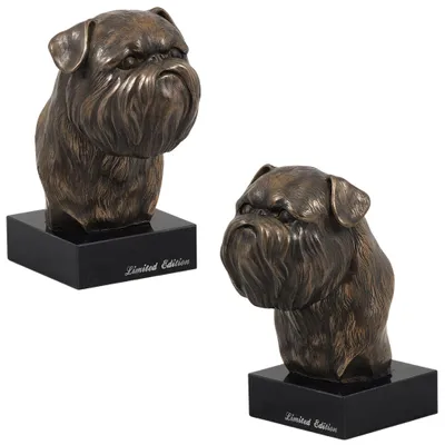 Imagen del producto de Art-Dog Busto – Grifón de Bruselas – moldeado en polvo de bronce y resina