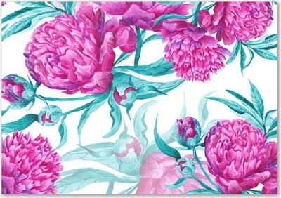 Produktbild von Tulup® Leinwandbild - 100x70 cm - Wandkunst - Drucke auf Leinwand - Leinwanddruck  - Blumen & Pflanzen - Rosa - Rosa Pfingstrosen