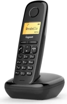 Produktbild von Gigaset A170, DECT-Telefon, Kabelloses Mobilteil, Freisprecheinrichtung, 50 Eintragungen, Anrufer-Identifikation, Weiß