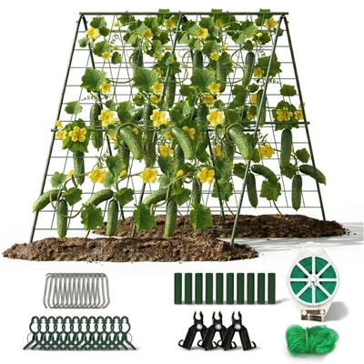 Image de Support pliable pour concombres et plantes grimpantes