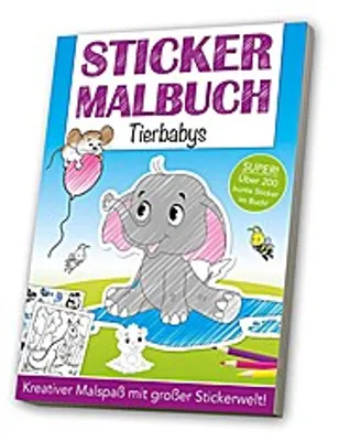Produktbild von Stickermalbuch Tierbabys