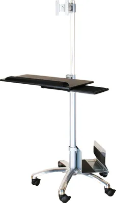 Immagine prodotto di VALUE PC/LCD-Rollständer, höhenverstellbar, bis 10 kg