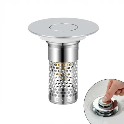 Produktbild von 2-in-1 Waschbeckenstöpsel mit Sieb, für 29–32 mm, 1 Stück