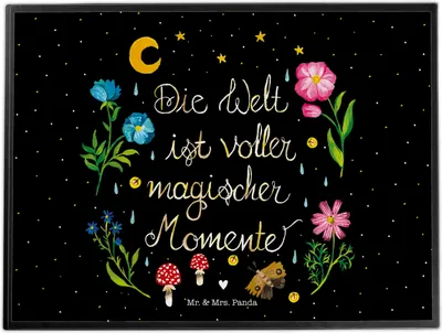 Produktbild von Mr. & Mrs. Panda Schreibtischunterlage Magische Welt - Geschenk, Weisheit, Unterlage Schreibtisch, Motivation, Blumen, tischschutz, Momente, Schreibunterlage, Dekoration