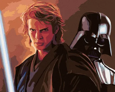 Obrázek produktu pro Zuty - Diamantové malování - LUKE A DARTH VADER, 40x50 cm, vypnuté plátno na rám