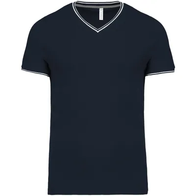 Produktbild von Kariban T-Shirt aus Piqué-Trikot mit V-Ausschnitt für Herren