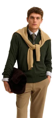 Produktbild von bugatti Herren Strickjacke 7600-85510D Regular Fit Baumwolle Basic Essentials