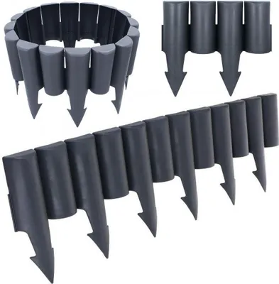 Produktbild von Vilde Palisade Gartenpalisade Rasenkante Beetumrandung 2,5m Graphit