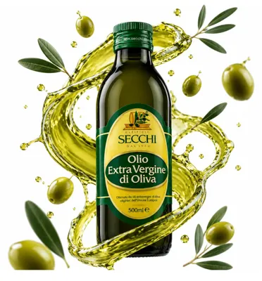 Zdjęcie produktu dla Oliwa Z Oliwek Extra Virgin Secchi Włoska Blend Tłoczona Na Zimno 500 Ml