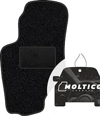 Produktbild von moto-MOLTICO Fahrer Fußmatte Auto Velours Fahrerseite Autoteppiche Schwarz Fahrermatte 1-teilig passend für Hyundai Elantra 1996-2001