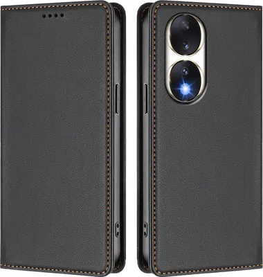 Immagine prodotto di Custodia in pelle per Honor 90, flip case magnetico in Finto cuoio con supporto Nero