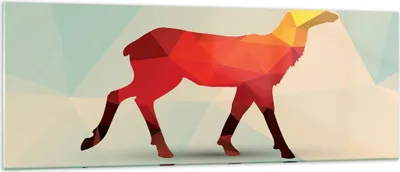 Produktbild von Bilder auf glas - Hirsch Illustration modern Grafik - 140x50cm - Glasbilder - Wandbilder - Kunstdruck - Wanddekoration aus Glas - Glas Bilder - Wandbild auf Glas - GAB140x50-2811