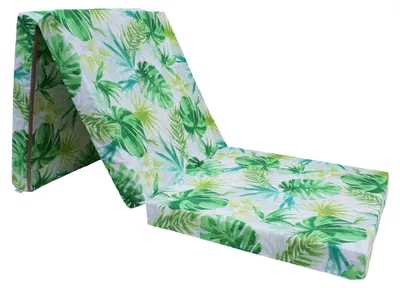 Productafbeelding van Natalia Spzoo vouwmatras 195x65x10 cm, meerkleurig - 3-delig schuimmatras, afneembare en wasbare hoes, voor logees en camping, eenvoudig op te bergen