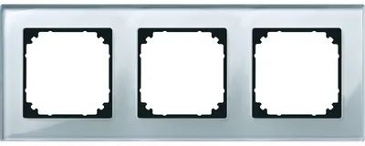 Productafbeelding van MERTEN Echtglaslijsten M-Plan 489360, 3 stuks. Diamantsilver