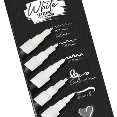 Obrázek produktu pro ONLINE® 18511 ONLINE® White Lettering Acrylstifte-Set weiß 5 St.