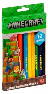 Obrázek produktu pro Tužky Jumbo, 12 barev, Minecraft