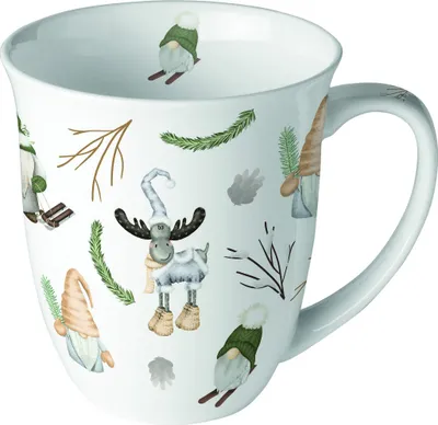 Produktbild von Ambiente Tasse Waldwichtel 400ml Keramik Geschenk