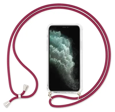 Produktbild von NALIA Handy Hülle mit Kette für iPhone 11, Necklace Case Etui mit Umhänge-Band Rot