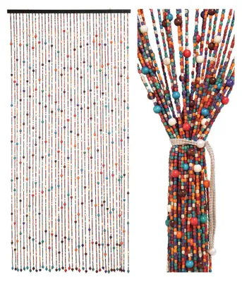 Bambus-Deurgordijn 90x200 cm, 38 Stränge, Regenbogen, Boho