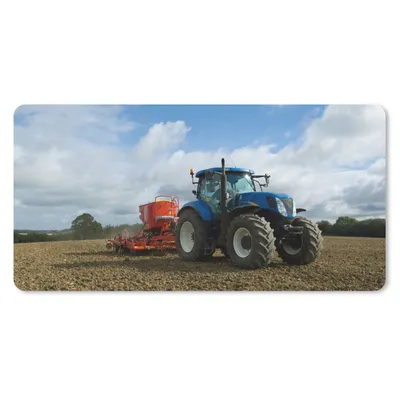 Produktbild von MuchoWow® Mauspad Mousepad Traktor - Blau - Landleben - Wolken 60x30 cm - Mousepads - Maus Mat - Pad - Mausunterlage - Nachhaltig
