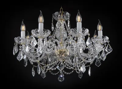 Productafbeelding van Kristallen kroonluchter, verlichtingsarmatuur, plafondlamp, hanglamp, lamp, luster, Boheems