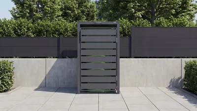 Produktbild von Gary Metall-Mülltonnenbox 1er, Metall, Anthrazit
