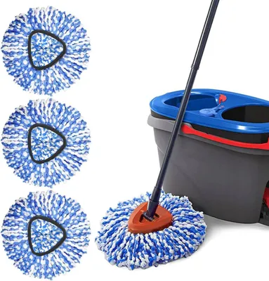 Obrázek produktu pro Náhradní hlavice pro rotační mop, kompatibilní se systémem Ocedar RinseClean 2 s nádržkou, mikrovlákno