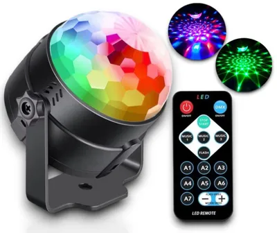 Obrázok produktu pre LED diskogulička, diskotékový a párty projektor, diaľkové ovládanie, RGB, bodové osvetlenie, laser