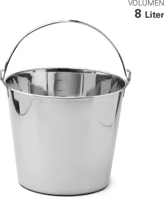 Produktbild von Karl Weis Edelstahleimer mit Skala 8 Liter