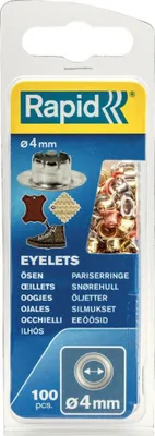Obrázok produktu pre Rapid 5000409, Očko, Nerezová oceľ, Zlato, Strieborná, Strieborná, 4 mm, 35 mm