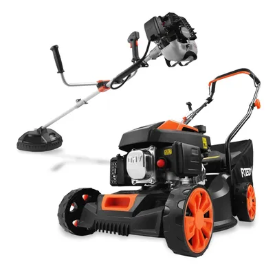Zdjęcie produktu dla Zestaw ogrodowy FUXTEC z kosiarka spalinowa FX-RM4180 i podkaszarka FX-MS125