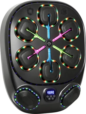 Produktbild von Music Boxing Machine, elektronische LED Boxmaschine mit Doppel Schlagzonen Bluetooth Handschuhen 9 Geschwindigkeit