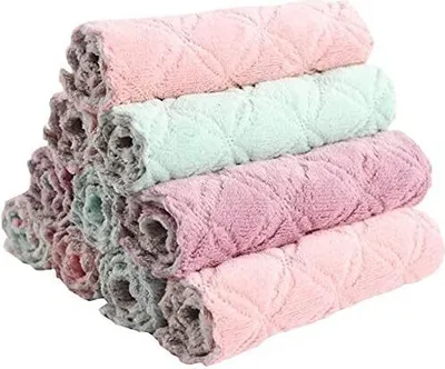 Produktbild von Sunlisky Mikrofasertücher Mikrofaser Putztücher Spüllappen Super Saugfähige Putzlappen Fusselfrei Microfasertücher für Geschirrspülen Haushalt Reinigung Putztücher Waschbar 10er Set 25x25CM