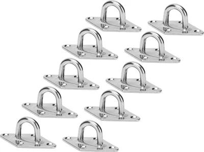 Obrázok produktu pre 10ks Eye Plate 316 z nehrdzavejúcej ocele Heavy Duty Suspension Pad Hammock Hook Marine Fixed BuckleDiameter 5mm