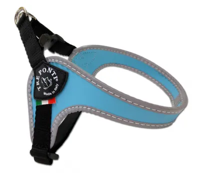 Produktbild von Tre Ponti RP250 Easy Fit Classic mit verstellbarem Bauchgurt, Click-Verschluss und reflektierendem Rand hellblau