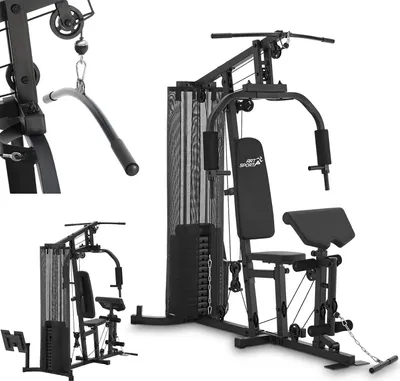 Produktbild von ArtSport Kraftstation ProfiGym 3000 - 14 Gewichte, 77 kg - Bizeps, Lattzug, Butterfly - Schwarz