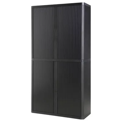 Produktbild von PAPERFLOW Rollladenschrank schwarz ohne Fachböden 110,0 x 41,5 x 204,0 cm