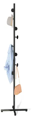 Productafbeelding van CLSYO Garderobe met 8 haken, metalen kledinghangers, vrijstaand, voor de hal