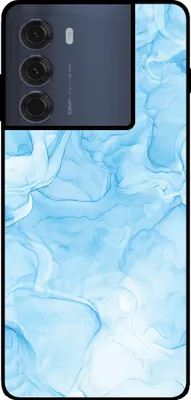 Produktbild von Smartphonica Handytasche Passend für Motorola Moto G200 5G / Edge S30 mit Marmordruck - TPU Rückendeckung Fall Marmor Design - Hellblau