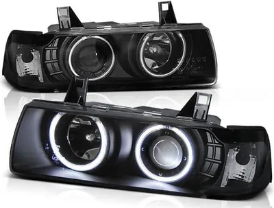 Produktbild von Scheinwerfer CCFL Angel Eyes passend für BMW 3er E36 Cabrio Coupe Bj. 90-99 Schwarz