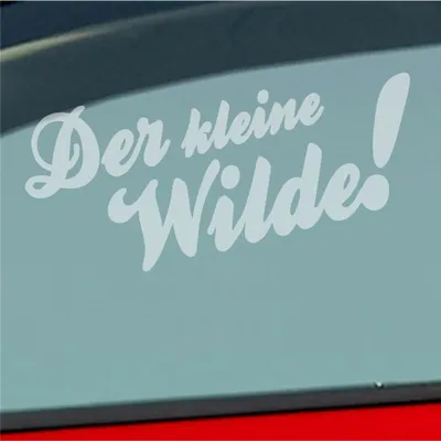 Produktbild von Auto Aufkleber Der kleine Wilde! Car Tuning Motorrad 18x8 cm Milchglas Sticker Heckscheibenaufkleber