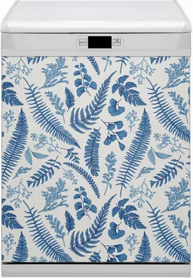 Produktbild von Magnete  Küche Magnetmatte Magnet für Spülmaschine Abwaschbar Dekor 60x80 cm  - Blauer Farn
