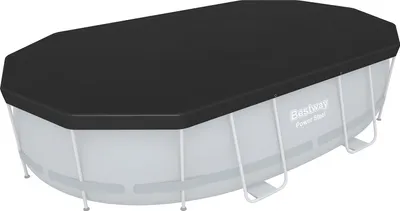Produktbild von Bestway® PVC-Abdeckplane 418 x 230 cm, schwarz, oval